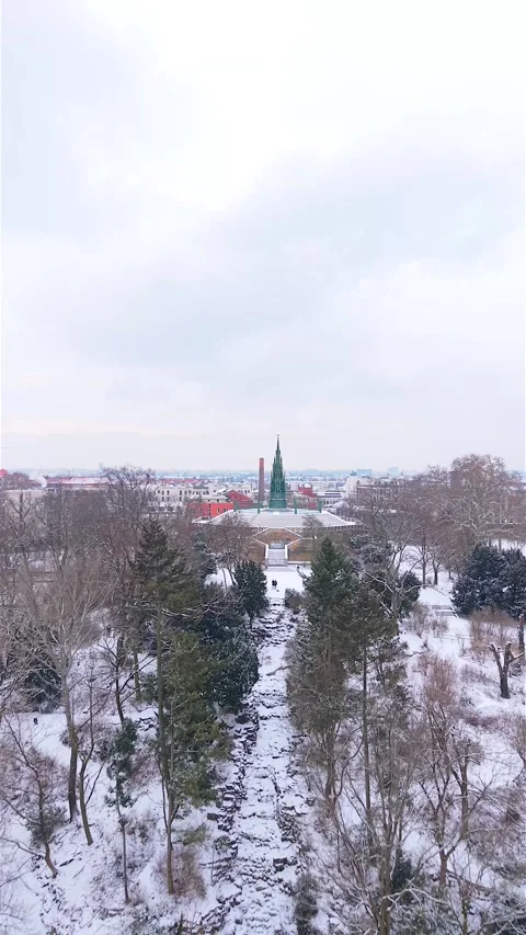 Berlin City Park Drone Footage (18.02.2026 Berlin, Germany) Video stock 329451453