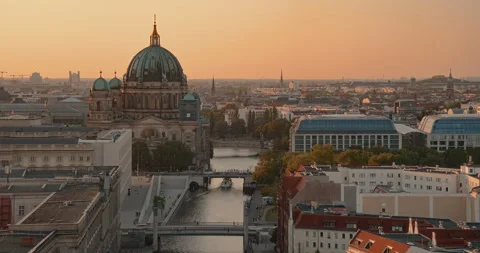 Berlin City Sunset Timelapse View Stock Footage 302367943