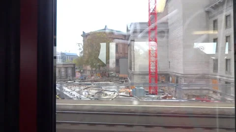 Berlin city view from train Stock Footage 32865510