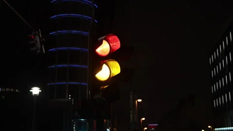 Berlin cityscape, Night reflections, Traffic night Stock Footage 340663726