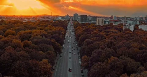 Berlin Cityscape Seen from a High Perspective Stock Footage 346730957