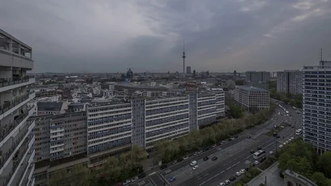Berlin Cloudy Day Timelapse Stock Footage 76056538