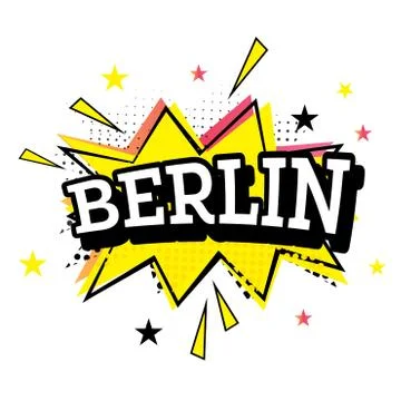 Berlin Comic Text in Pop Art Style. Stockillustratie
