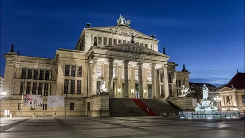 Berlin Concert Hall Hyperlapse Stock Footage 70556907