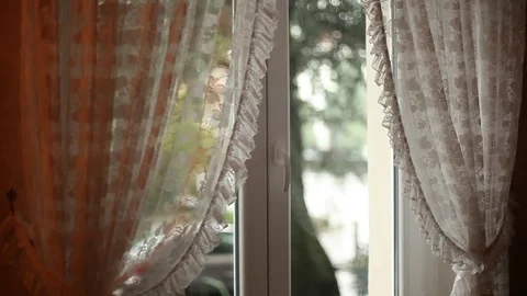 Berlin Curtained Window Stock Footage 81545020