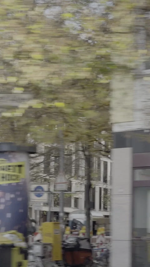 Berlin, DE – 2024, Dec 8: Fast moving Berlin streets seen from the metro Stock Footage 327139701