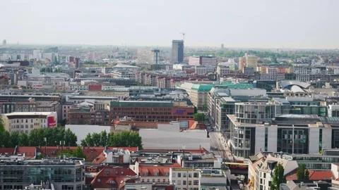 Berlin Downtown Skyline View Friedrichstrasse Government Quarter - May 8 2024 Stock Footage 329332646