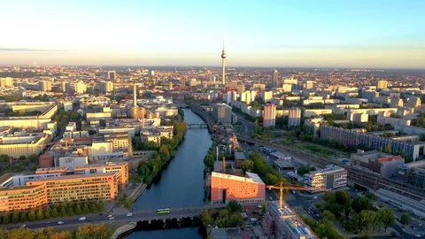 Berlin drone footage 스톡 동영상 127303858