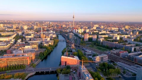 Berlin drone video 動画素材 126345638