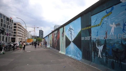 Berlin - The east side gallery Stock Footage 114019097