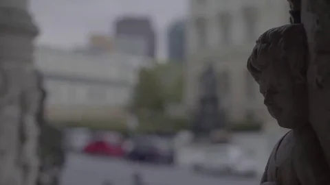 Berlin Focus on Statue 4K Stock Footage 69142877