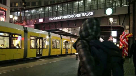 Berlin Friedrichstr. Time lapse Stock Footage 44389572