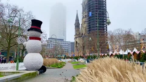 Berlin, Germany. 10/01/2025 View of the Kaiser Wilhelm Memorial Church. Stock Footage 298657948