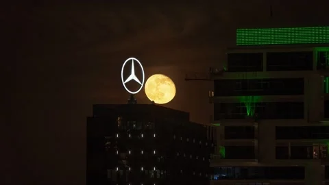 Berlin, Germany 2021- Time Lapse Of Mercedes-Benz Building In The Friedrichshain Stock-Footage 152092235