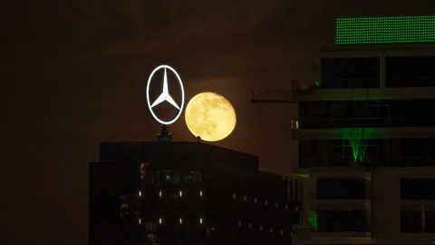 Berlin, Germany 2021- Time Lapse Of Mercedes-Benz Building In The Friedrichshain Stock Footage 152092312