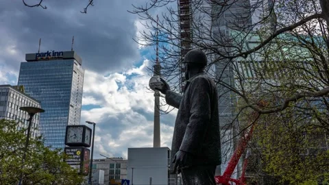 Berlin, Germany 2021- TV Tower in Berlin, Germany Stock Footage 152155973
