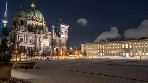 Berlin, Germany. 2021. View of Berliner Dom (Berlin Cathedral) surrounded by 스톡 동영상 149858013
