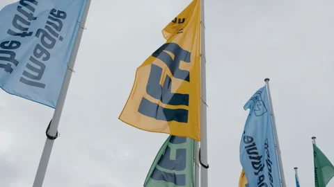 Berlin Germany 5 September 2025 IFA Berlin Flags Stock Footage 333591782