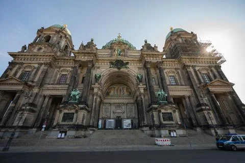 Berlin, Germany - August 12 , 2021 - panoramic view of Berlin Cathedral with  Foto stock