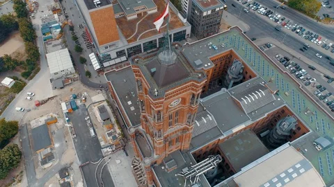 BERLIN, GERMANY – AUGUST, 2019: Aerial drone panorama view of Potsdamer Platz 库存影片 119332863