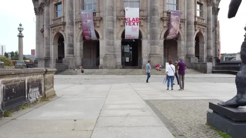 Berlin Germany Bode Museum Exterior in Berlin, Germany aerial view Stock Footage 236969014