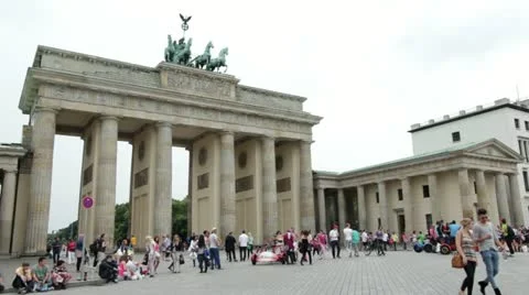 Berlin Germany at Brandenburg Gate Stockbeeldmateriaal 12729395