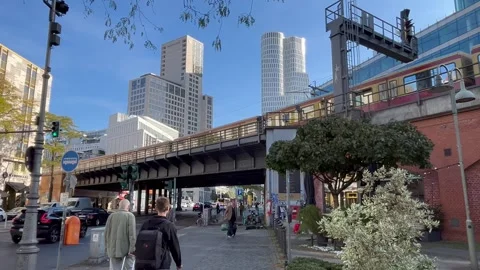 Berlin, Germany: Central Berlin with Upper West skyscrapers in City West, 4K Stock Footage 253405737