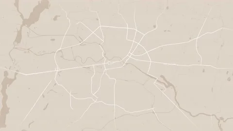 Berlin Germany city map animation. River Saale, Spree, water, highway, street Stock Footage 169108542