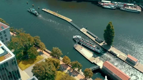 BERLIN, GERMANY - JUNE 17, 2023: Aerial panorama drone view of Berlin city Stock Footage 265676774