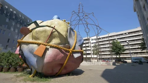 Berlin, Germany - June 18, 2018: The original composition of the monument Vidéo 106853950