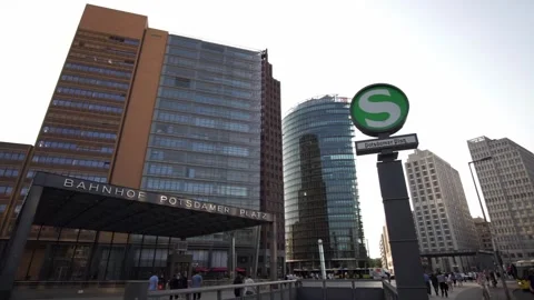 Berlin, Germany - June 3, 2025: S-Bahn entrance at Potsdamer Platz Video stock 314117622