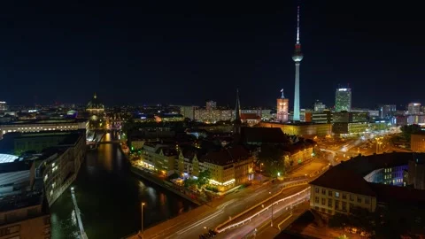 BERLIN, GERMANY - MARCH 1, 2024: Timelapse view of Central Berlin and famous Video stock 266412301