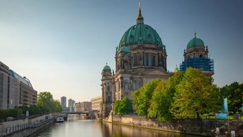 BERLIN, GERMANY - MARCH 1, 2024: Timelapse hyperlapse view of historical Video stock 266417629