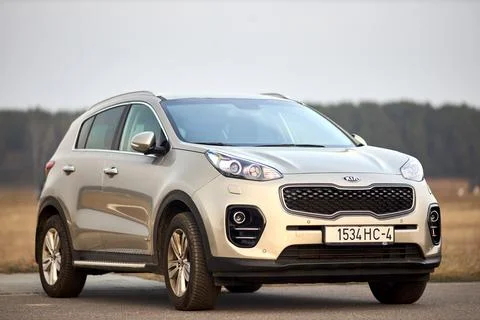 Berlin, Germany - march, 9 2025:2.0 Kia Sportage CRDi SX AWD 2015 compact SUV Stock Photos