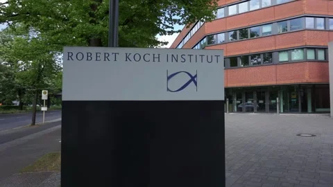 Berlin, Germany - May 12, 2020: Main entrance of the Robert Koch Institut Video stock 315610053