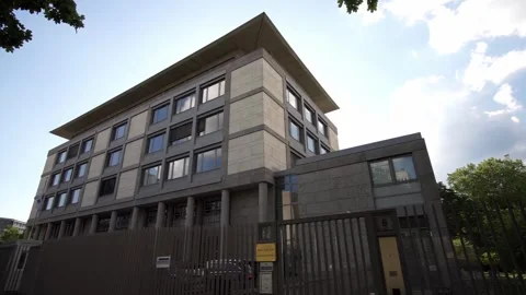Berlin, Germany - May 20, 2025: Exterior of the Embassy of South Korea Video stock 309891995