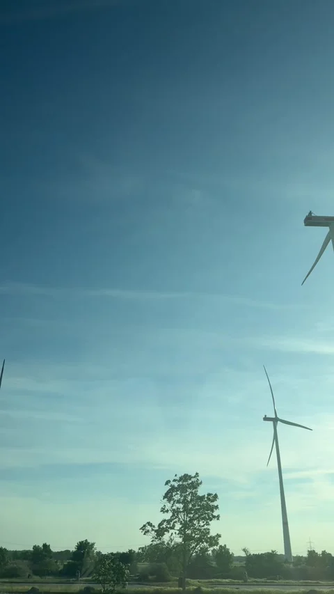 Berlin, Germany - May 23, 2026 - wind turbine, featuring onroad SC-Eco lettering Stock Footage 336720459