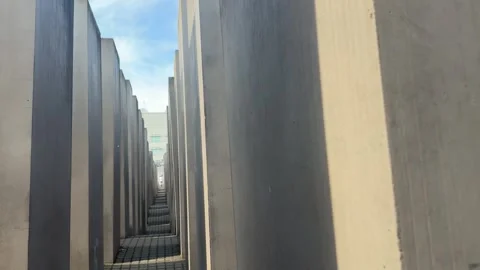 Berlin, Germany - May 23, 2026 - memorial to the murdered jews of europe, Stock Footage 338126392