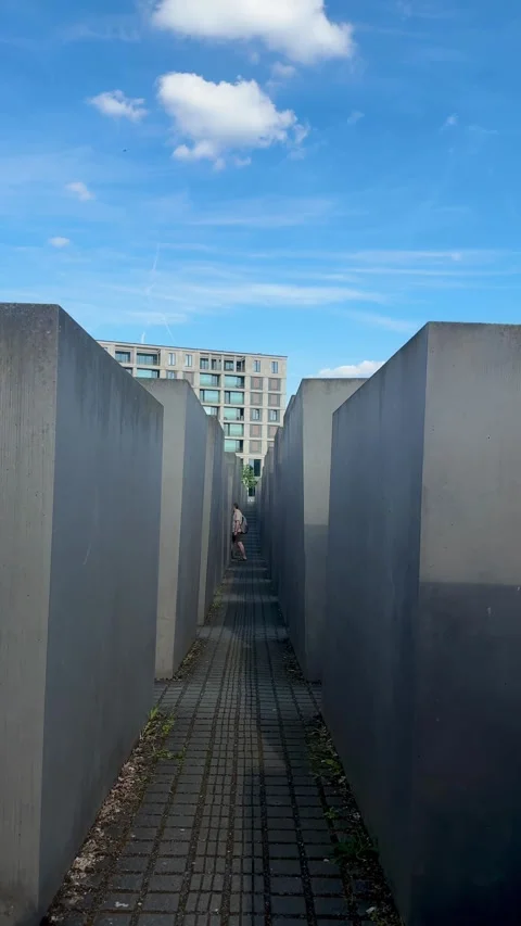 Berlin, Germany - May 23, 2026 - holocaust memorial to murdered jews, a vast 스톡 동영상 339090100