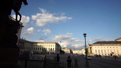 Berlin, Germany - May 30, 2025:  View from Frederick the Great monument Video stock 310526764