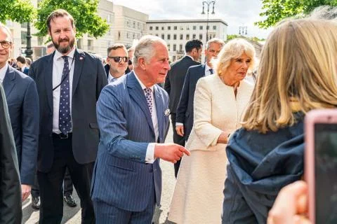 BERLIN, GERMANY - MAY 7, 2019: Charles, Prince of Wales and Camilla, Duchess  Foto stock