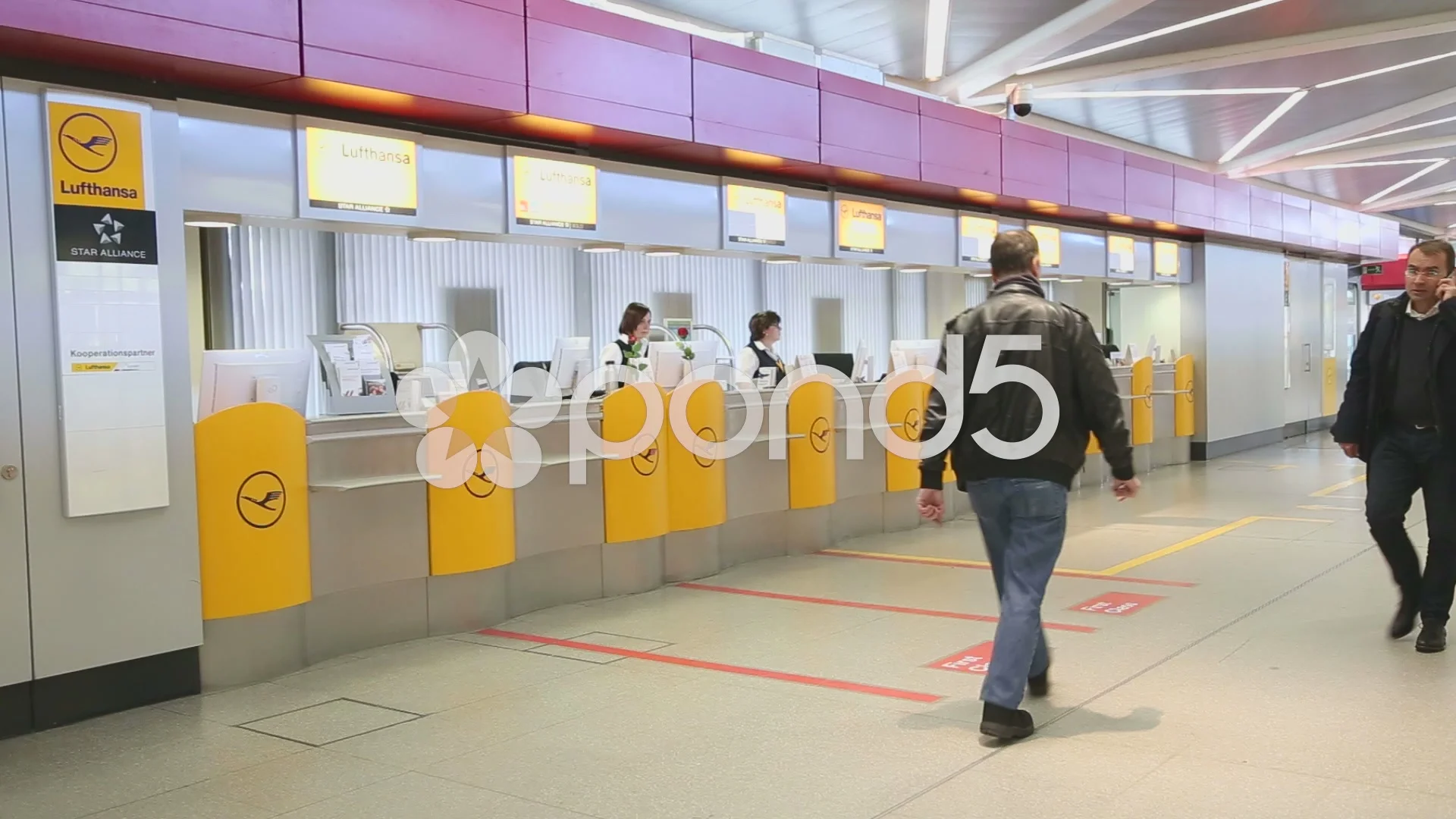 Berlin Germany Passenger Check In Desk For Lufthansa At Tegel