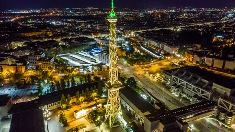 Berlin, Germany - september 2020: HYperlapse above radio tower, Festival of 動画素材 143964849