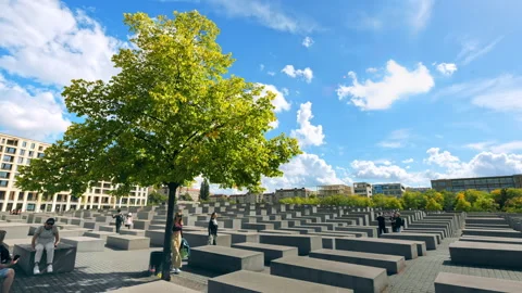 BERLIN, GERMANY - SEPTEMBER, 2022: Timelapse view of the Memorial to the Stock Footage 218493042