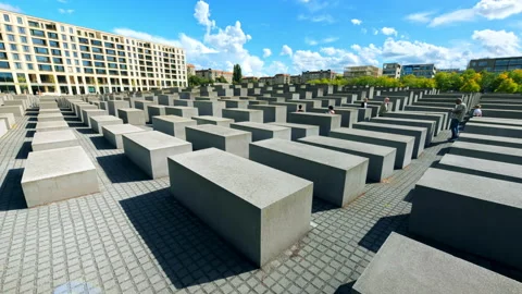 BERLIN, GERMANY - SEPTEMBER, 2022: Timelapse view of the Memorial to the Stock Footage 218493325