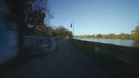 Berlin Germany Spree River Hyperlapse in Winter Stock Footage 133345814