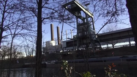 Berlin, Germany, Spring, Springtime, Wedding, Woods, Crane, Factory Stock-Footage 332685027