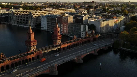Berlin Germany sunset Stock Footage 218911876