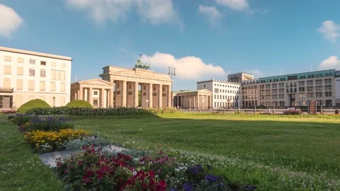 Berlin Germany time lapse 4K, timelapse at Brandenburg Gate (Brandenburger Tor) Stock Footage 230082328
