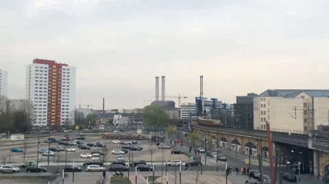 Berlin, Germany time lapse view over S-Bahn Stock Footage 49391086